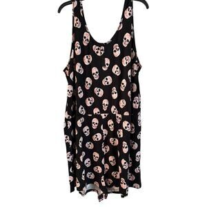Torrid Supersoft Romper Skull Stretchy Black Tank Size 4X Sleep Lounge NWT